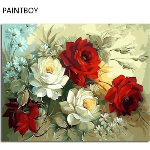 PAINTBOY Framed Picture DIY Oil Painting By Numbers On Canvas DIY Digital Canvas Oil Painting Wall Art Painting And Calligraphy