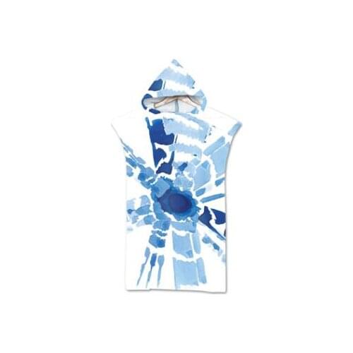 Geometric Printed Microfiber Hooded Beach Towel Quick Drying Absorbet Swimming Surf Poncho Bath Towel With Cloak Bathrobe