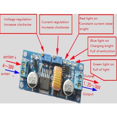 5A step down Constant current constant voltage LED Drive Lithium ion batteries power supply module XL4015