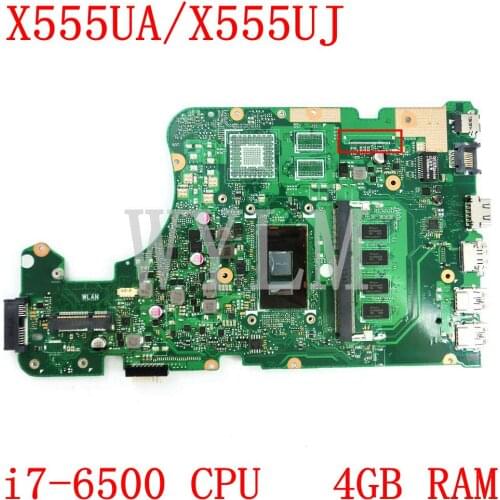 X555UA i7-6500 CPU 4GB RAM Mainboard For ASUS X555U F555U X555UF X555UB X555UQ X555UA X555UJ Laptop Motherboard 100% test ok