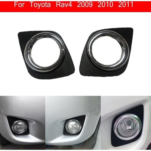 Fog Lamp Cover For Toyota Rav4 2009 2010 2011 Fog Light Shell Vent Car Front Bumper Grille Driving Lamp Cover