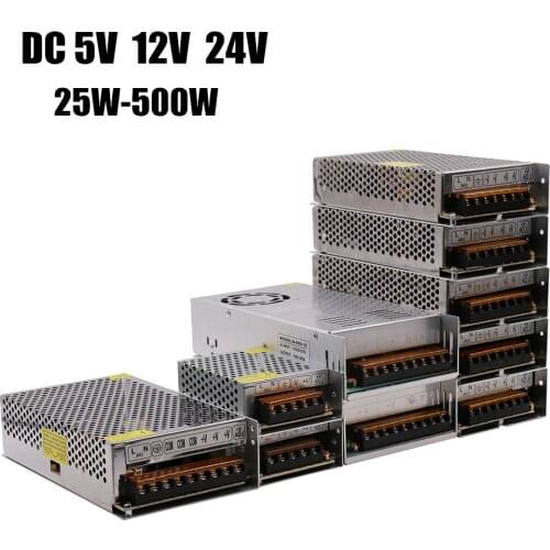 LED Power Supply 220V To DC 5V 12V 24V Lighting Transformers 25W 60W 100W 150W 200W 250W 400W Driver Adapt For LED Strip