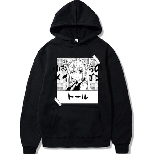 Miss Kobayashis Dragon Maid Hoodie Casual Pullover Cute Tokyo Revengers Manga Hoodies Men Women