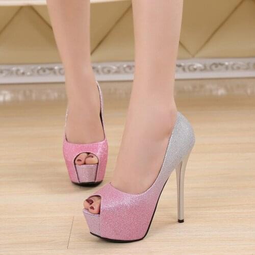 14/12cm Heel Platform Shoes for Woman Pumps 2021 Fashion Women Stilleto High Heels Wedding Dress Shoes Platforms Womens Heels