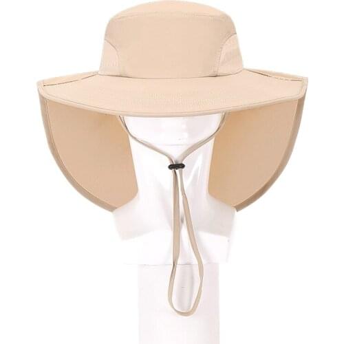 Outdoor Sun Hat Fishing Shawl Neck Sun Protection Cap Travel Breathable Large Eaves Cap