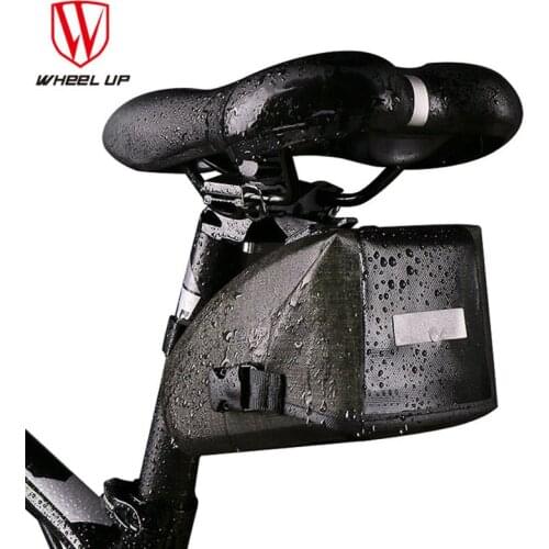 WHEEL UP 100% Waterproof Bike Saddle Bag TPU MTB Bicycle Rear Bags Reflective Road Cycling Rear Seat Tail Bag Accessories
