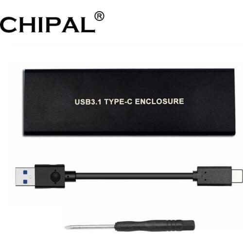 CHIPAL Super Speed 10Gbps USB3.1 USB 3.1 Type-C to NGFF M.2 M Key NVME PCIe 3TB SSD Case Enclosure JMS583 Chip Magnesium Alloy