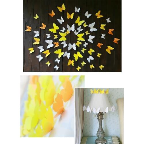 12pcs/lot Vivid 3D Butterfly Fridge refrigerator Magnet wall sticker gift for Wedding Party Home Decoration Decor