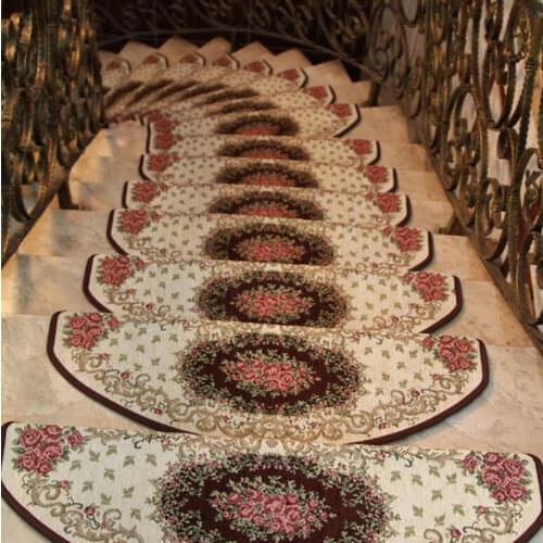 13 Pieces / Sets of Non-slip Stair Treads, Staircases, Rugs, Carpets on Steps, 24X74cm, Suitable for 25cm Wide Stairs