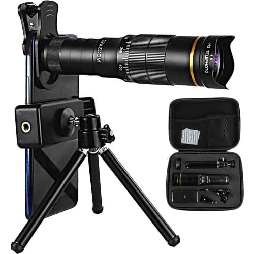 32X Monocular Telescope Waterproof Fogproof Monocular Day and Low Night Vision Monocular with Smartphone Holder and Tripod