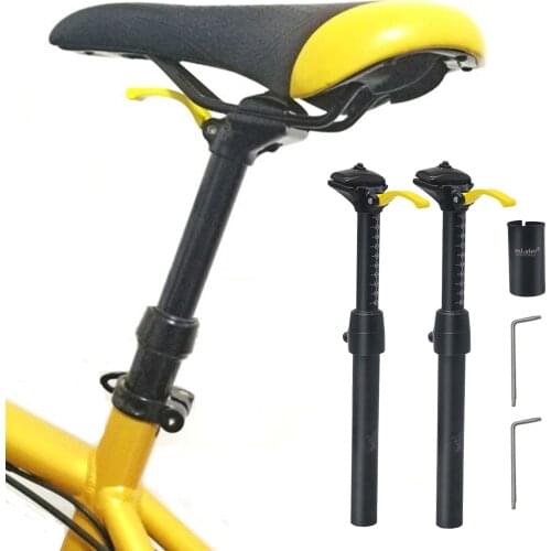 375mm Bike Adjustable Seatpost 2 Sizes Bicycle Seat Post Saddle Support Tube Pillar Cycle Replace Parts Shockproof Support Pole