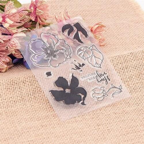 8.5x11cm Spring flowers Transparent Seal Clear Stamps Cutting Dies Roller Stamps DIY Scrapbook Album / Card Production Easter