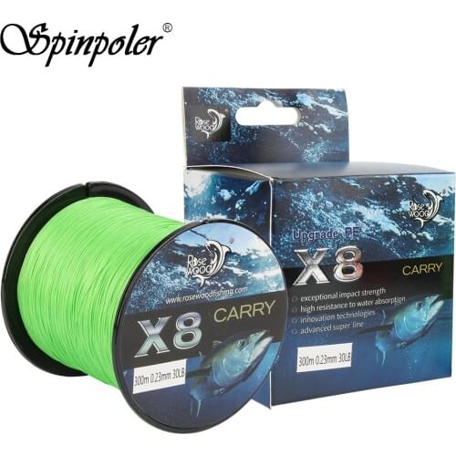 8 Strands 300M Super Strong Braided Wire Fishing Line 0.12mm-0.4mm 12LB-65LB PE Line Carp Fishing Rope Cord Green