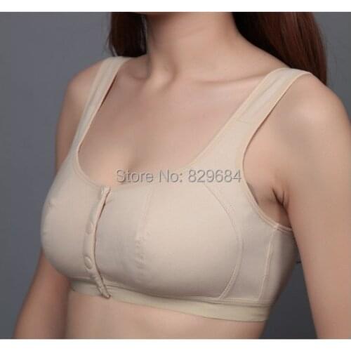 Push up Women bra Front button single-bra underwear cotton wireless bralette plus size 36 38 40 42 44 B C D cup soft lingerie C3