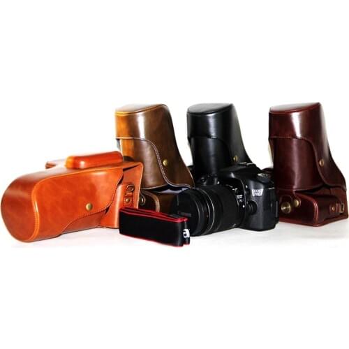 Black/Brown/Coffe/Green Camera Case Bag Leather Case Cover For Canon EOS 70D 60D Protective Bag
