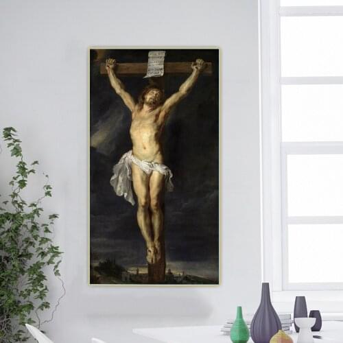 Citon Peter Paul Rubens《The Crucifixion of Christ》Canvas Art Oil Painting Artwork Decorative Picture Wall Decor Home Decoration