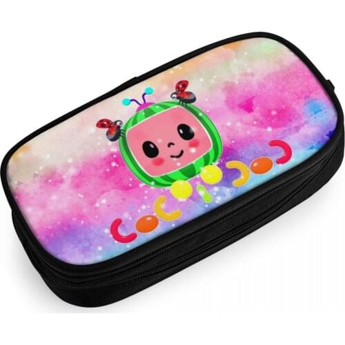 Cocomelon Pen Bag Zipper Pencil Case Cosmetic Pouch Students cartoon Wallet Purse Bag Boys/Girls Birthday Gift Pencil Holder