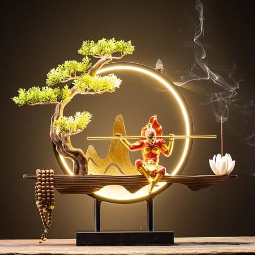 Sandalwood Incense Burner Holder Studio Aromatherapy Home Waterfall Backflow Incense Burner Incienso Quemador Incense Burner