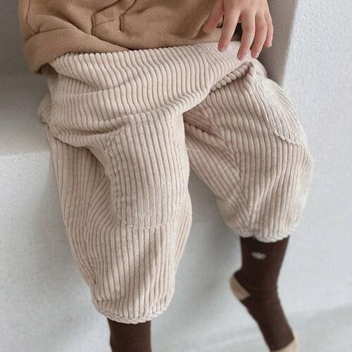 Kids Baby Boys Girls Loose Corduroy Pants Childrens Clothing Spring Autumn Casual Baby Boys Girls Turnip Pants Children Pants