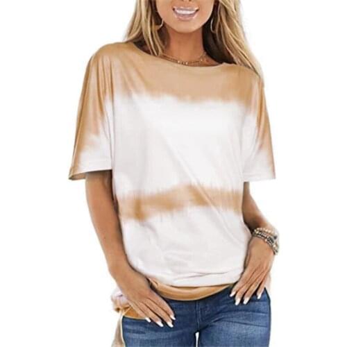 Large Size T-Shirt Women Loose Round Neck Short-Sleeve T Shirt Summer New Fashion Casual Crop Top Ladies Print Tee Streetwear