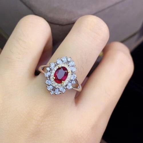 Anniversary Best Gift Ruby Ring Free shipping 925 sterling silver Fine jewelry Fashion Ruby Ring