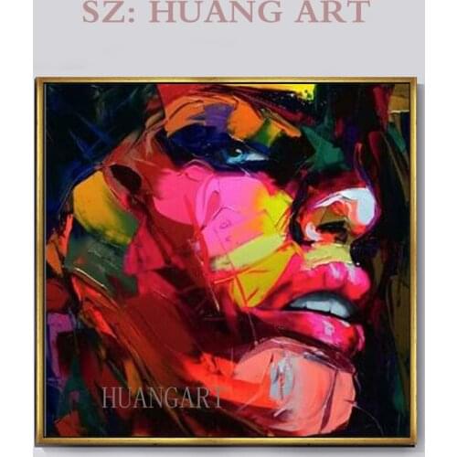 Francoise Nielly Knife Oil Painting paintings On Canvas Home Decor Figure Wall Pictures Colorful Face Portrait Artworks