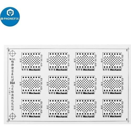 Mechanic Soldering Net Sheet BGA Stencils GREEN UV Solder Mask Ink Repair For iPhone 6-11Pro Max NAND WIFI Baseband IC Chip