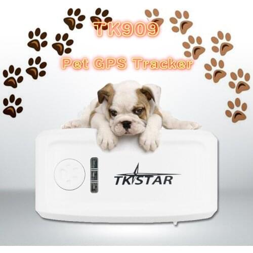 Best TKstar TK909 Pet GPS Tracker Global Mini GPS GPRS GSM Tracker TK909 Support Google Maps Link Free APP Realtime Tracking