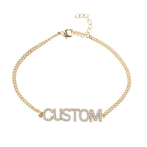 Fashion 26 Letter Bracelet Custom Name Bracelet Personalized Bracelet Pendant Simple Anklet Unisex Custom Anniversary Gift