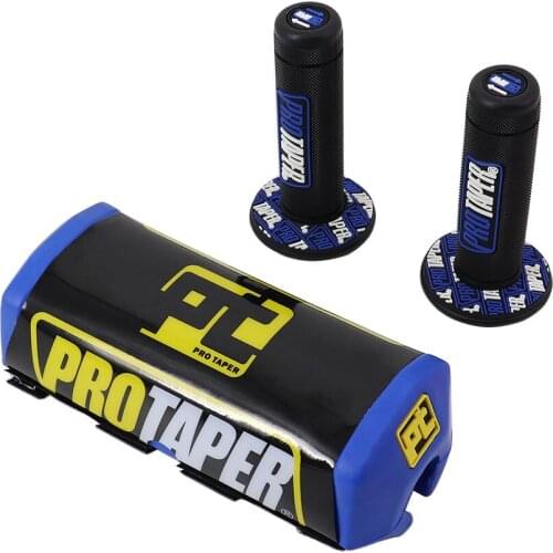 Motorcycle Handle Grips with Pro Taper Handlebar Pad Fat Bar Chest Protector Cross Fit 1-1/8 handle bar Dirt bike pit bike