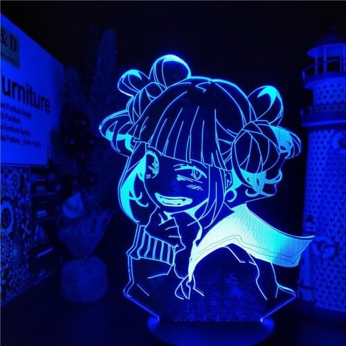 My Hero Academia 3D Night Light LED Lamp Himiko Toga Anime Figure Lampara Bedroom Decoration Lampe Lighting Manga Lights Decor