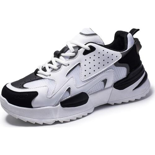 Men Sneakers Thick Sole Platform Vulcanize Shoes Man Mixed Color Chunky Shoes Men Trainers Creepers Male Casual Shoes O1-15