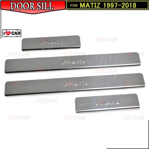 Door sills for Daewoo Matiz 1997-2018 scuff plate guard stainless door sills sticker car styling inter decoration protection