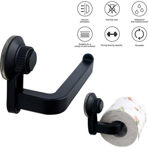 Wall-Mounted Toilet Paper Holders Suction Cup Rack Self-Adhesive Toilet Tissue Hanging Racks Kitchen Cabinet Storage Shelves