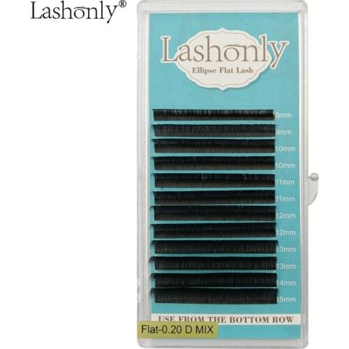 Natural Matte Flat Eyelash Extensions Individual Mink Softer Ellipse Flat Lash Split Tips Soft Volume 3D eye lashes