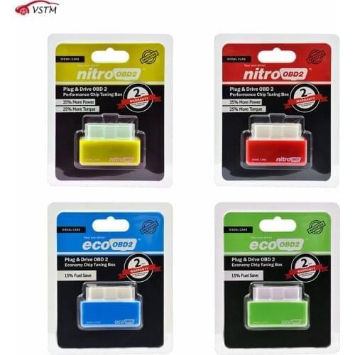 New Price Nitro OBD2 ECOOBD2 15% Fuel Save More Power ECU Chip Tuning Box For Diesel Benzine Gasoline Car Plug&Driver