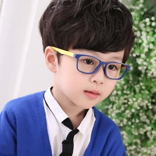 Square Blue Light Kids Glasses Optical Frame 2020 Children Boy Girls Computer Transparent Blocking Anti Reflective Eyeglasses UV