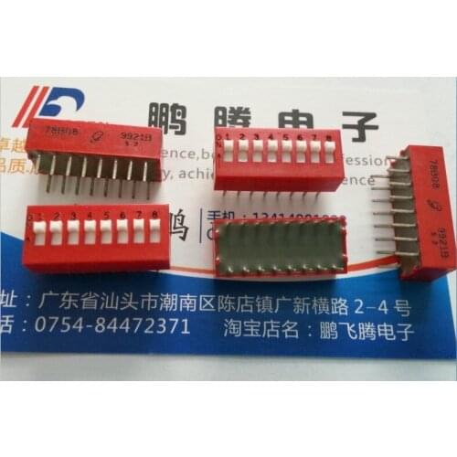 Original new 100% 78B08 DIP 8P code switch 8-bit piano key dial switch spacing 2.54MM