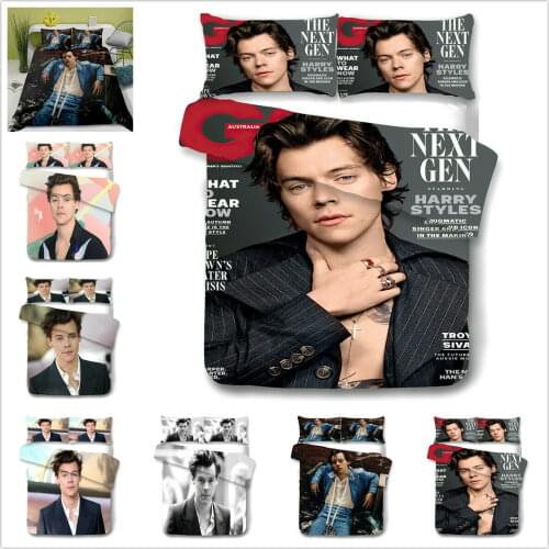Harry Edward Styles Home Textile Pillow Case 3D Bed Linen Duvet Covers Comforter Bedding Sets Bed Set Home Decor Bedding