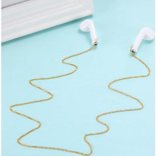 Skyrim Anti-Lost Chains for AirPods Stainless Steel Wireless Earphone Holder Chain Necklace Headphone Strap Accessories Jewelry