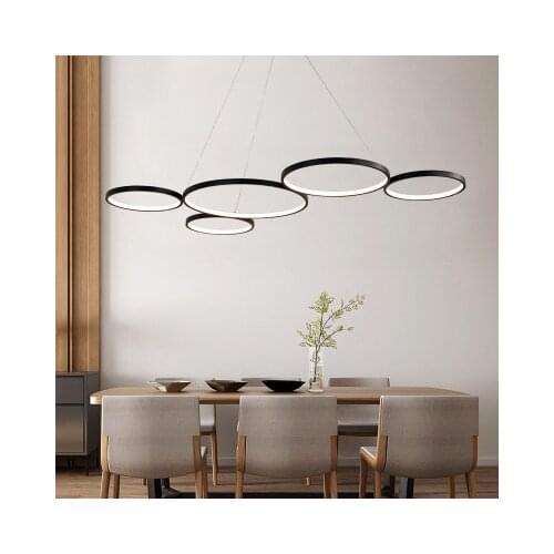 Modern minimalist restaurant chandelier round art creative personality led lamp coffee shop bar table lamp