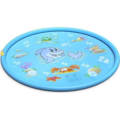 Amazing Child Sprinkler Splash Water Play Gardon Pad Mat for Kids in Meadow