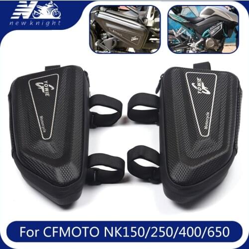 For CFMOTO NK150 NK250 NK400 NK650 Motorcycle Universal Modified Waterproof Tool Baggage Side Package Hard Case Triangle Bag Kit