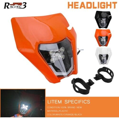 Motorcycle Universal New LED Headlight Headlamp Head light For KTM EXC SX SXF XC MX SMR XCW XCF 125 250 300 350 450