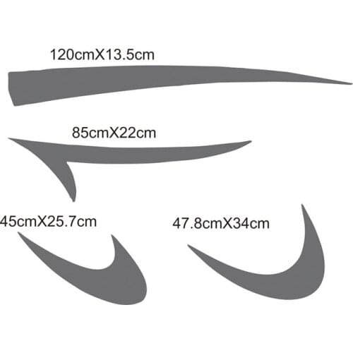 1 Pair RV Sticker (Black+Grey)Vinyl Waterproof Sunscreen Decal Graphic Auto Stickers for Motorhome Caravan Camper Van