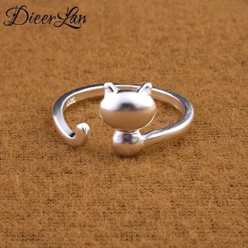 Punk Vintage Cat Ring For Women Men Adjustable Size Geometric Rings Exquisite Creative Jewelry Wholesale 2021