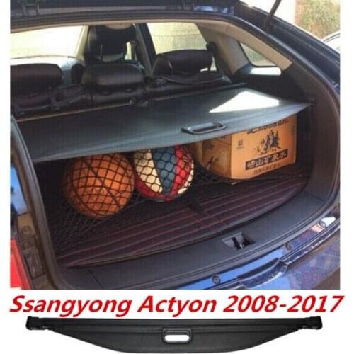Car Rear Trunk Security Shield Cargo Cover High Qualit Auto Accessories For Ssangyong Actyon 2008-2017