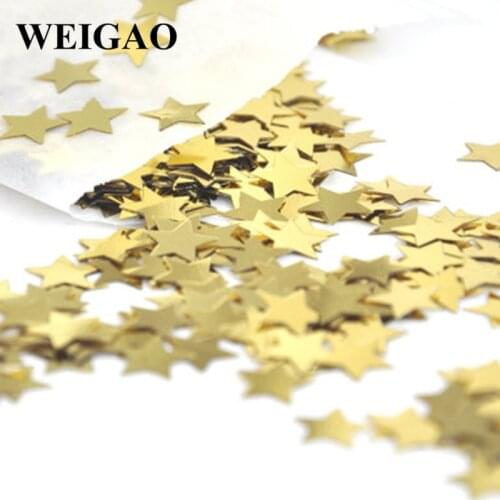 WEIGAO 1000pcs/lot 4mm Little Stars Table sequins Confetti Sprinkles DIY Birthday Party Wedding Party Art Decoration Supplies