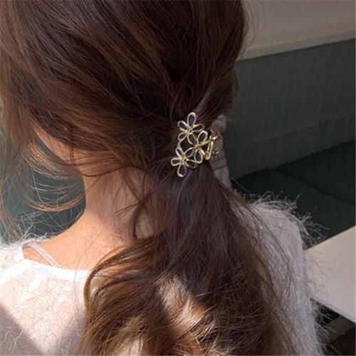 Women Fashion Flower Hairpin Lady Back Head Grabbing Clip Korea Top Hair Claw