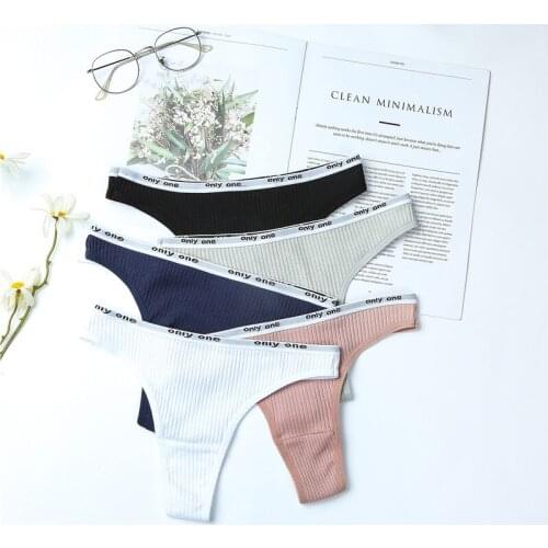 Woman Cotton Briefs Panties UnderpantsThong Panties Soft Girls Solid Color Panties Sexy Sport Fashion Lingerie Female Underwear